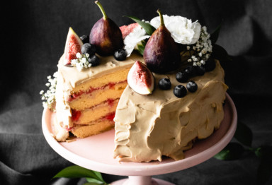 Coconut Raspberry Keto Birthday Cake