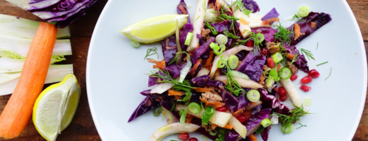 Keto egg roll in a bowl on white plate