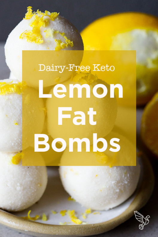 DairyFree Keto Lemon Fat Bombs recipe Paleo, nutfree, 10minute prep