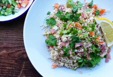 Low carb cauliflower fried rice