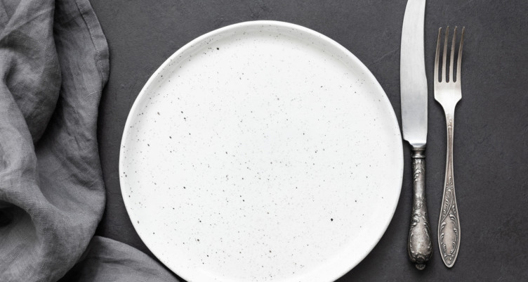 Empty white plate
