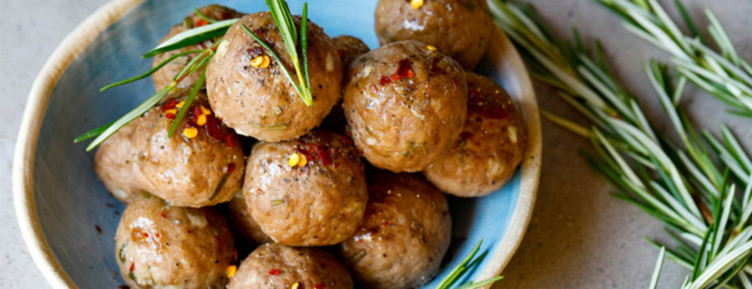 Paleo meatballs in a bowl