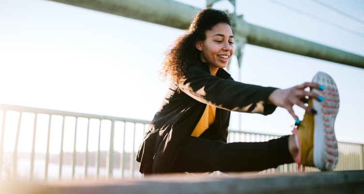 Woman stretching