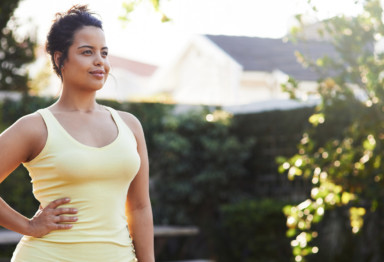 Woman looking forward