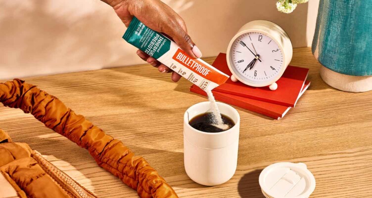 InnerFuel stick pack pouring into coffee mug