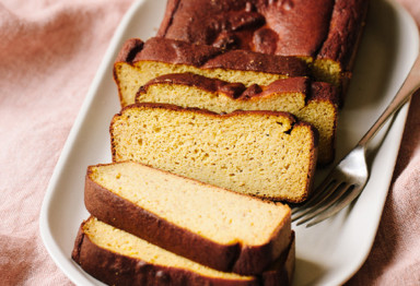 Sliced loaf of pumpkin collagen bread