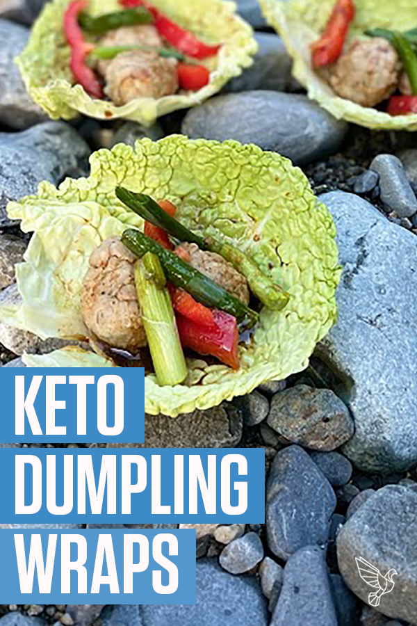 Keto dumpling wraps on rocks