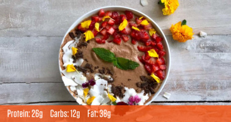 Chocolate batido tazón