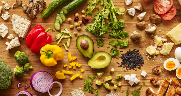 Variety of healthy fats