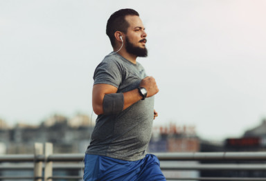 Man jogging outside