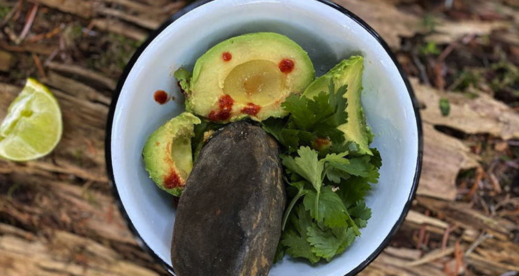 Stone-Smashed Guacamole with Radish and Jicama