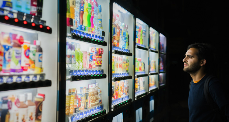 Person looking at drinks