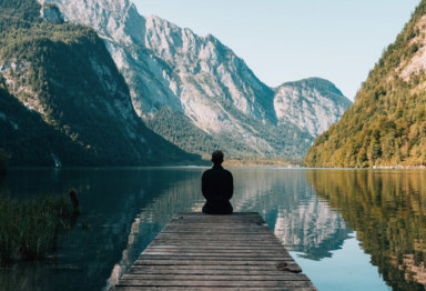 Person sitting out in nature