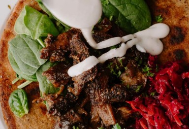 Lamb barbacoa recipe in taco