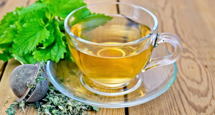 Herbal tea made with lemon balm