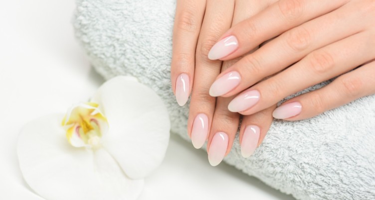 A close-up of healthy nails