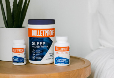 Bulletproof Sleep products on a nightstand