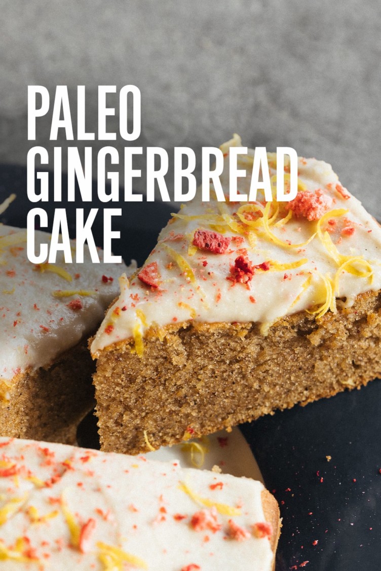 Paleo Gingerbread Cake Pinterest card