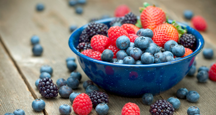A bowl of fresh berries