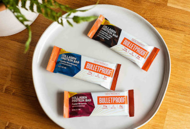 A plate of Bulletproof Collagen Protein Bars