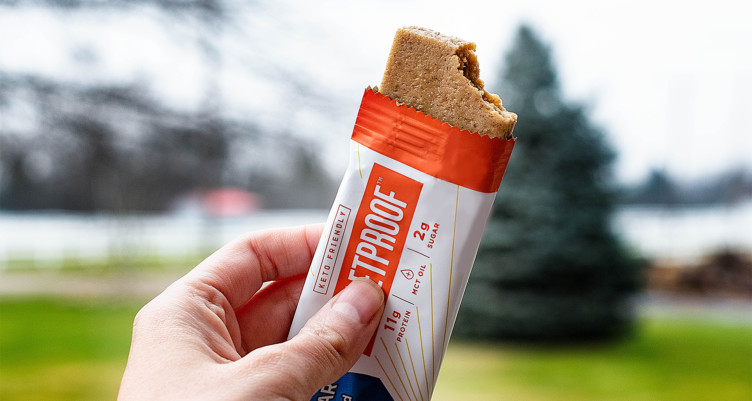A closeup of a Bulletproof Collagen Protein Bar