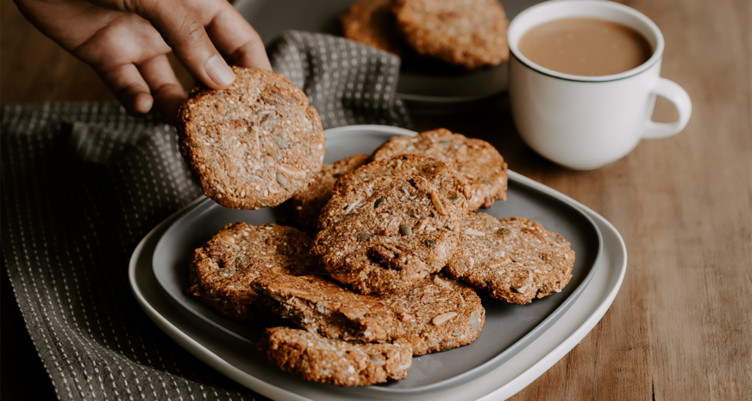 A plate of freshly baked breakfast cookies