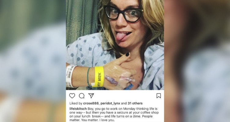 Molly Marco in a hospital 