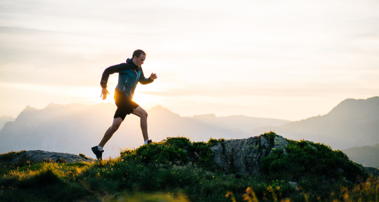 Person jogging outside