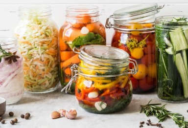 A collection of home-pickled vegetables