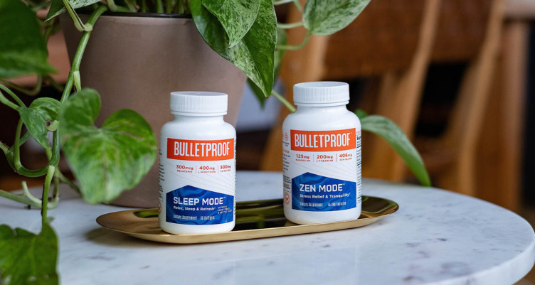 Two bottles of Bulletproof supplements Zen Mode and Sleep Mode