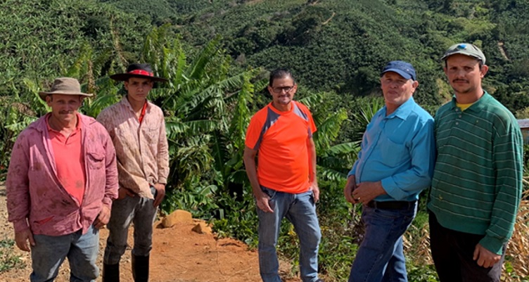 Men on a coffee farm