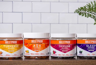 Bulletproof Gummy Vitamins on a kitchen counter