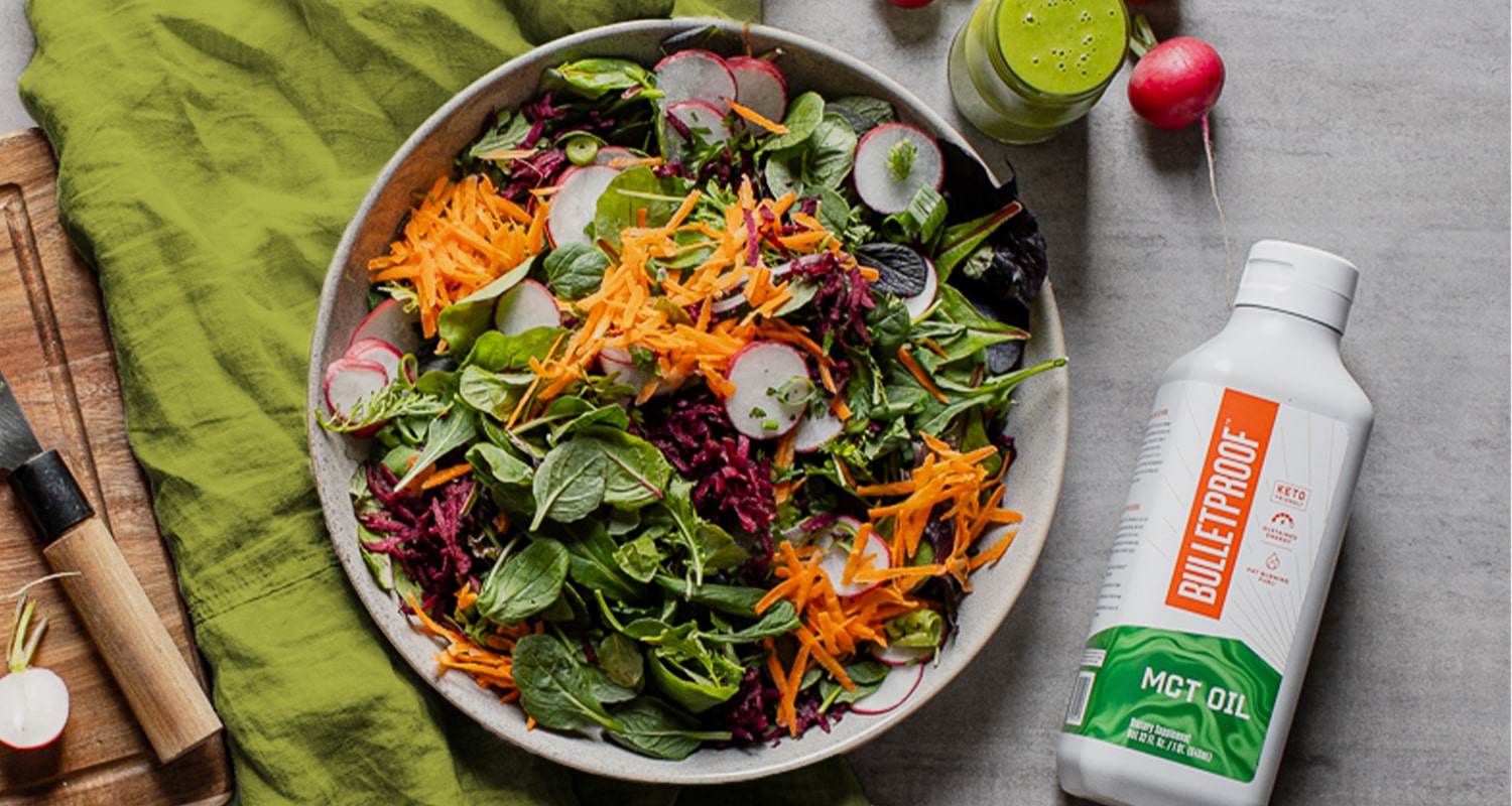 Super Simple Chopped Spring Salad With Herb-Infused MCT Oil Dressing