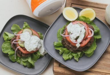 Greek lamb burgers