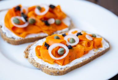 vegan lox made with carrot-based salmon