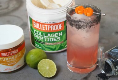 Keto Paloma Cocktail with Bulletproof Collagen Peptides and Turmeric Gummies