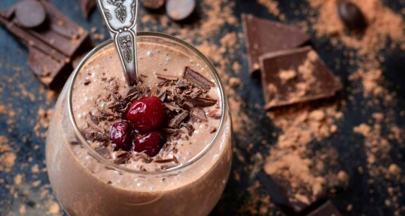 Bulletproof triple chocolate cherry protein shake