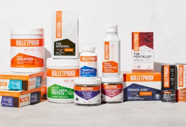 A collection of Bulletproof coffee, supplements and collagen products