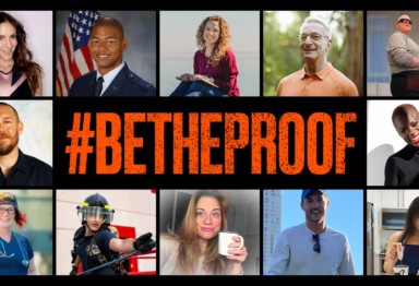 A collage of #BETHEPROOF guest bloggers