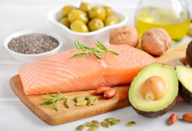 Salmon, avocado and other foods that provide quality fats.