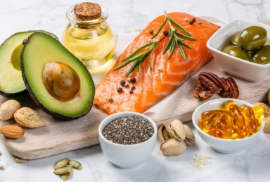 An assortment of keto-friendly foods