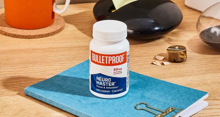 Bottle of Bulletproof Neuromaster sitting on desk