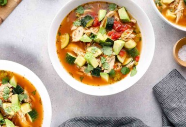 Paleo chicken taco soup made with Bulletproof Unflavored Collagen Peptides.