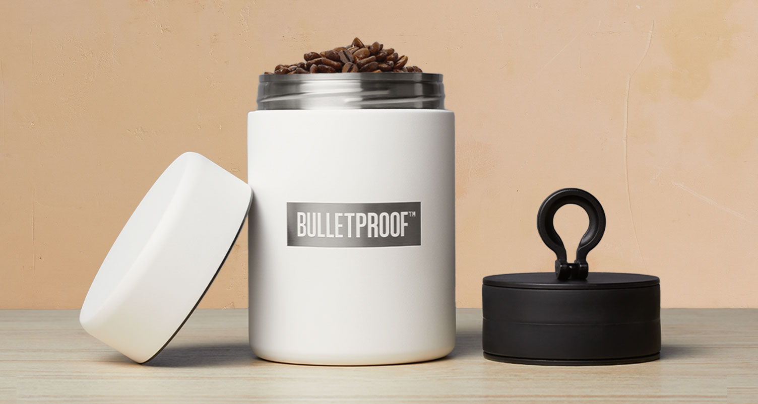 coffee in an air-tight canister