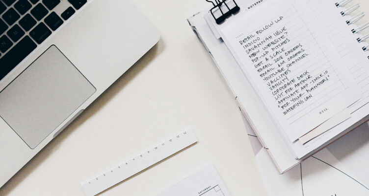 Organized planner on top of desk