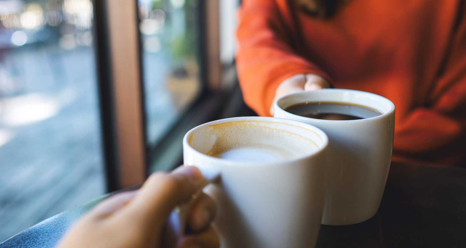 people drinking coffee together