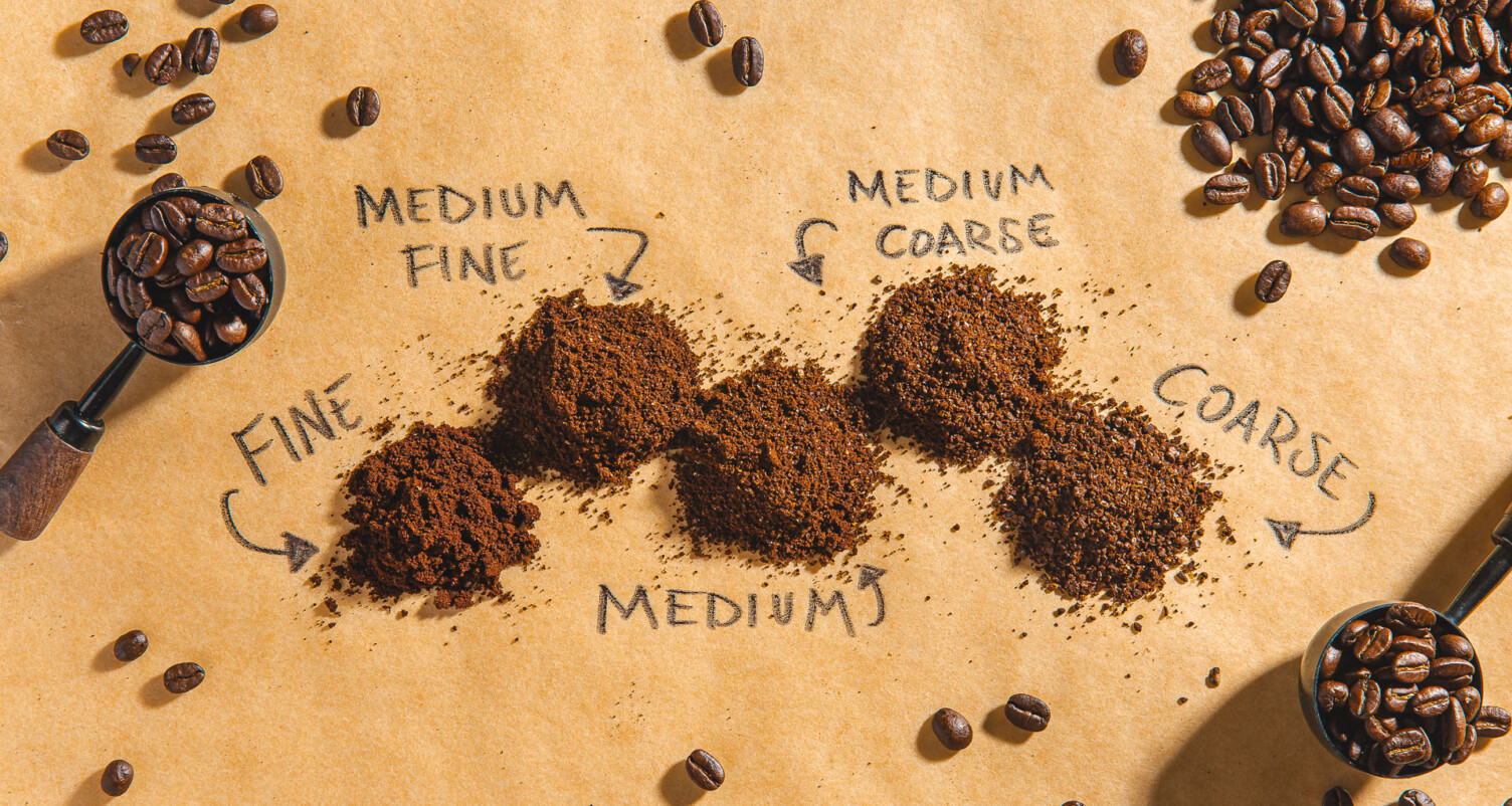 different coffee grinds