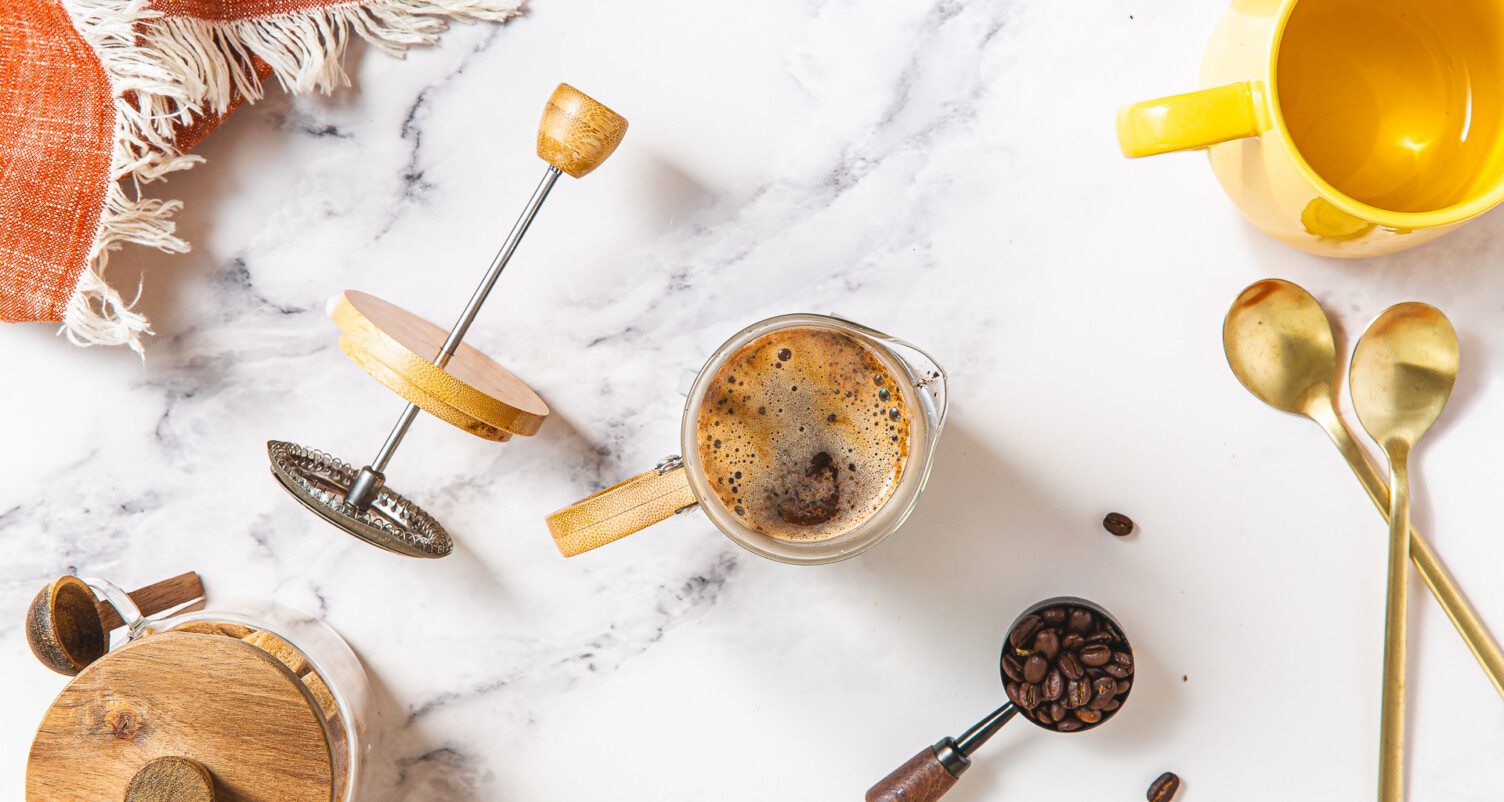 coffee in a french press