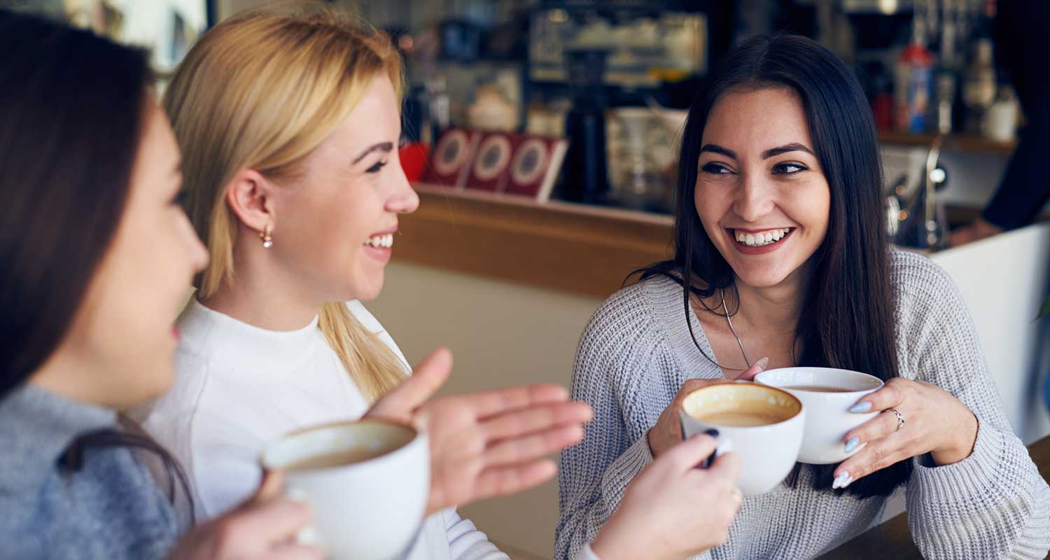 women drinking coffee