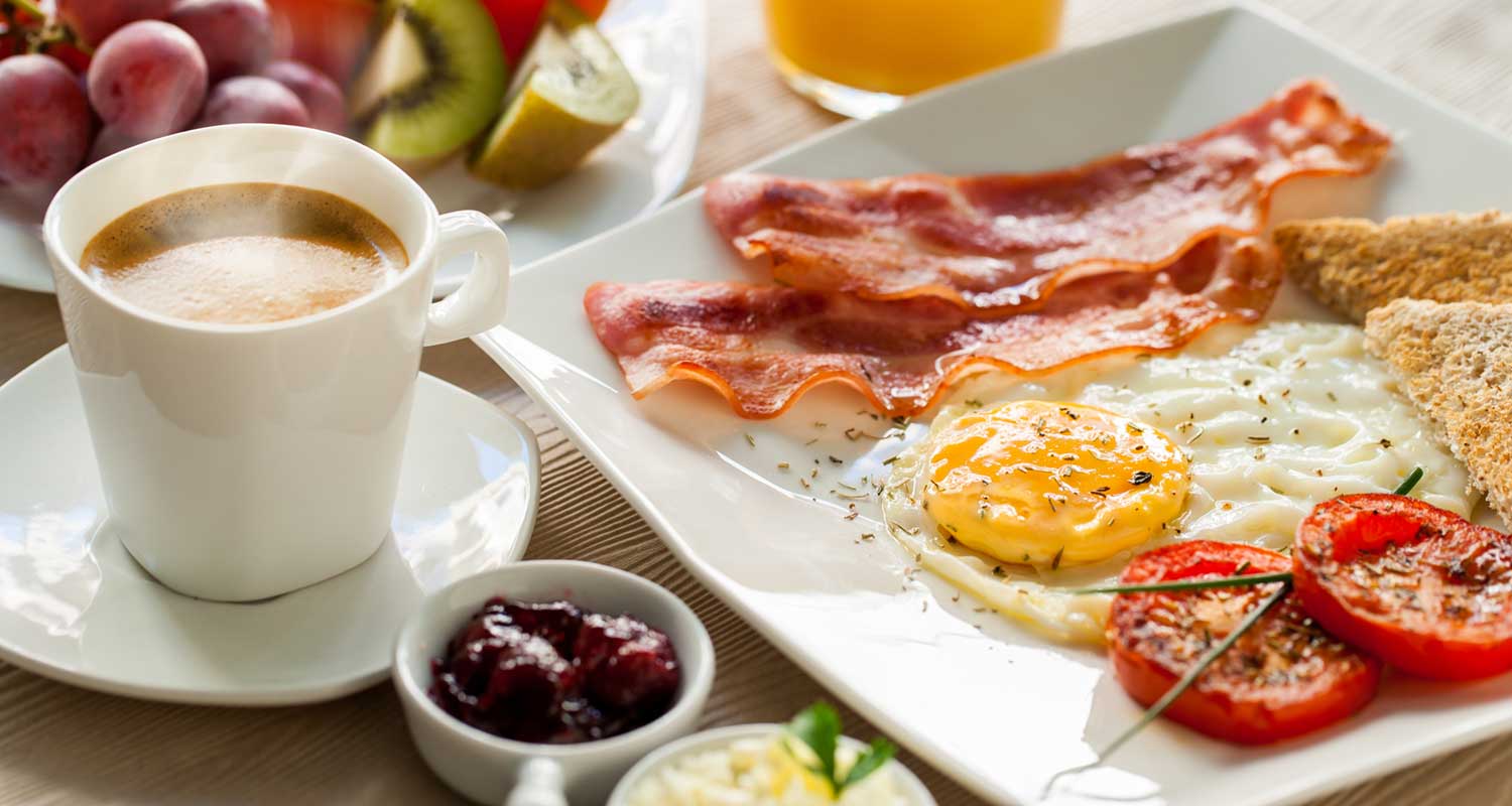 eggs bacon and coffee